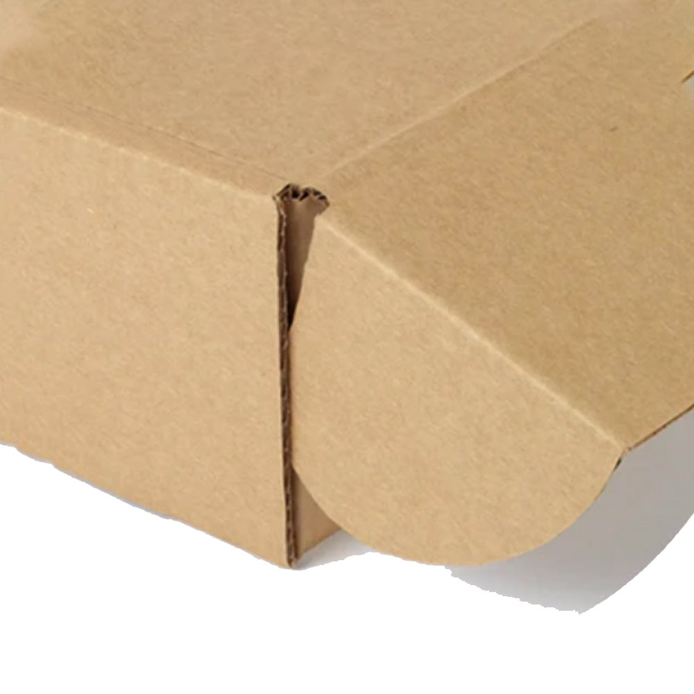 Small Shipping Box – 20x15x10 cm, White/Brown, Corrugated Mailer Box