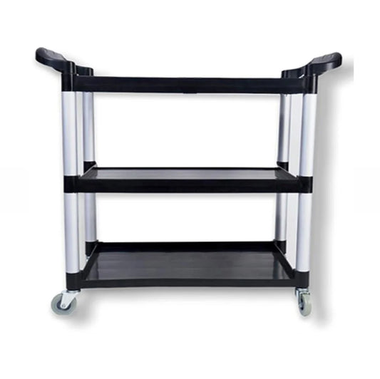 3-Tier Big Plastic Utility Trolley – Mobile Storage Cart for Shelving & Workspaces