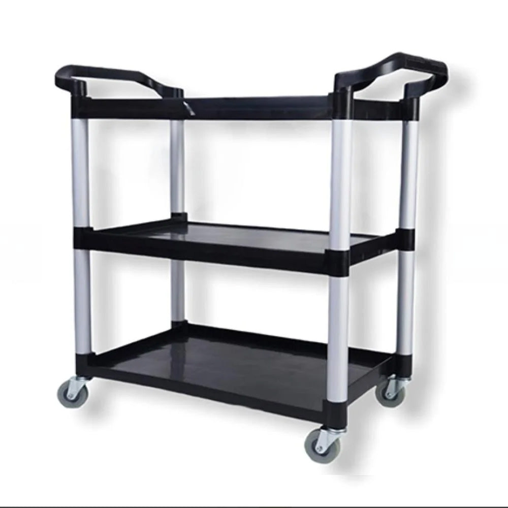 3-Tier Big Plastic Utility Trolley – Mobile Storage Cart for Shelving & Workspaces