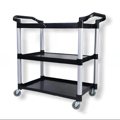 3-Tier Big Plastic Utility Trolley – Mobile Storage Cart for Shelving & Workspaces