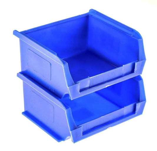 10 Pcs Blue Polypropylene Mini Storage Bin – Size 1 (9 x 10 x 5 cm) | Small Parts Organizer