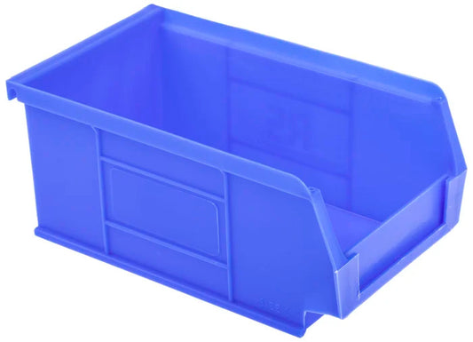 10 Pcs Blue Polypropylene Storage Bin – Size 2 (16.7 x 10.1 x 7.6 cm)  Stackable Organizer