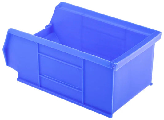 10 Pcs Blue Polypropylene Storage Bin – Size 2 (16.7 x 10.1 x 7.6 cm)  Stackable Organizer