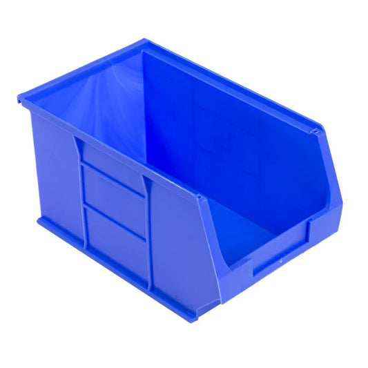 5 Pcs Blue Polypropylene Storage Bin – Size 3 (24 x 15 x 13 cm) | Stackable Industrial Container