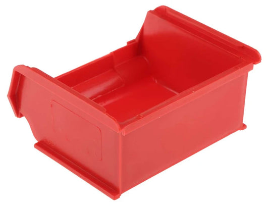 10 Pcs Red Polypropylene Mini Storage Bin – Size 1 (9 x 10 x 5 cm) | Small Parts Organizer