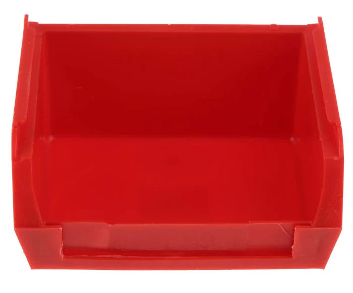 10 Pcs Red Polypropylene Mini Storage Bin – Size 1 (9 x 10 x 5 cm) | Small Parts Organizer