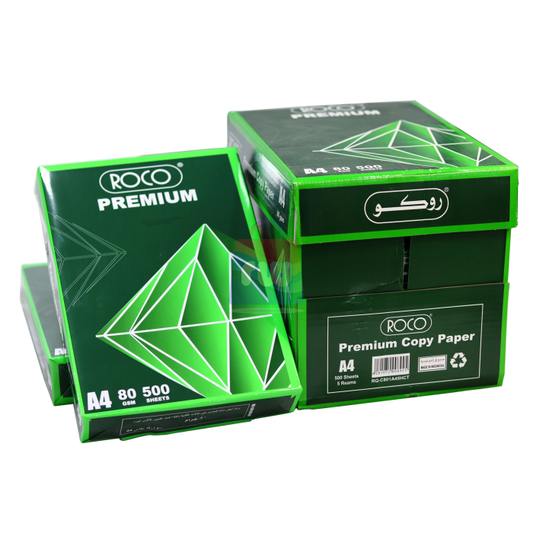 Roco A4 Copy & Print Paper – 80gsm, Carton of 5 Reams (2,500 Sheets)